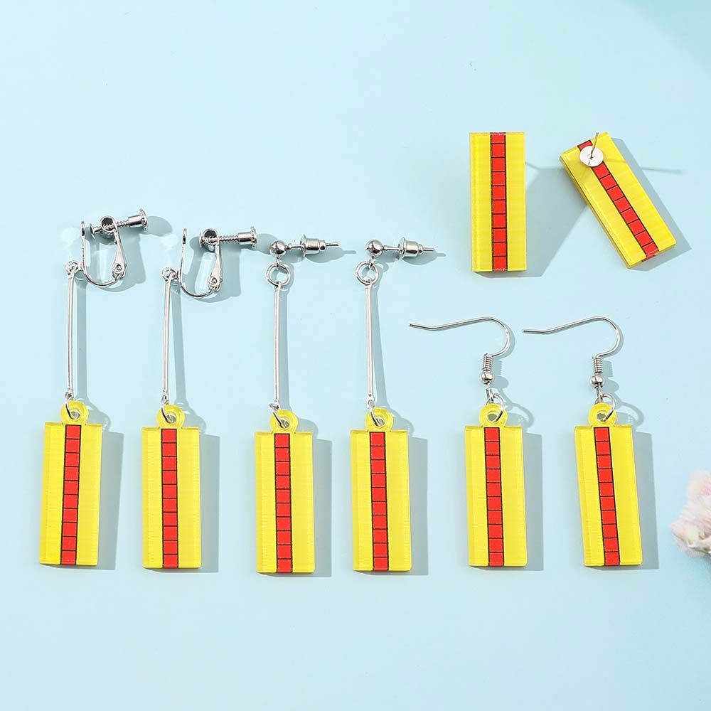 Khuyên xỏ/kẹp tai bằng acrylic kiểu retro phong cách nhân vật hoạt hình Kisaki Tetta