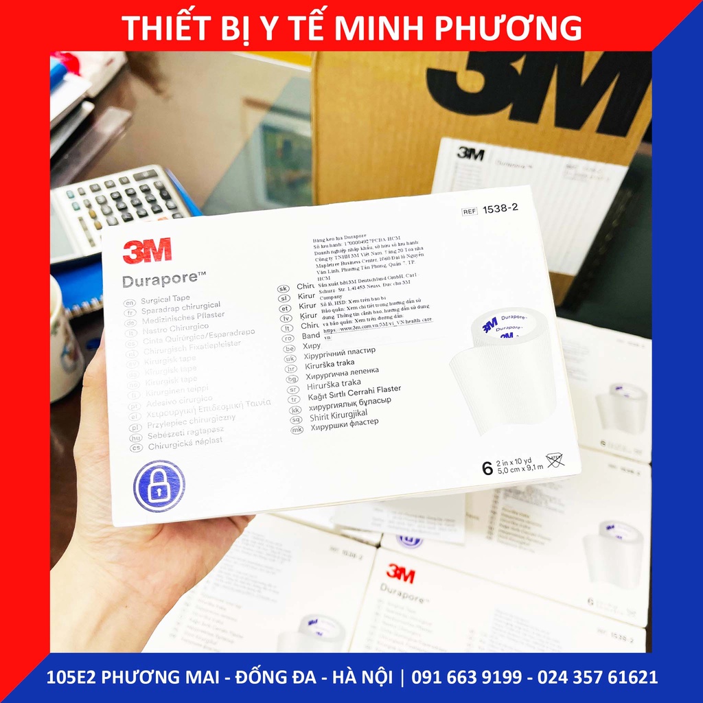 Băng keo lụa y tế 3M DURAPORE 1538-2