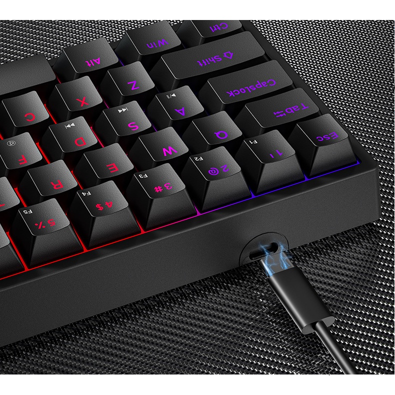 Bán phím cơ LEAVEN K620 Pro dây Type-C tháo rời LED RGB