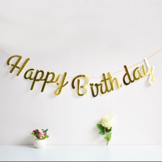 Dây chữ happy birthday ép kim