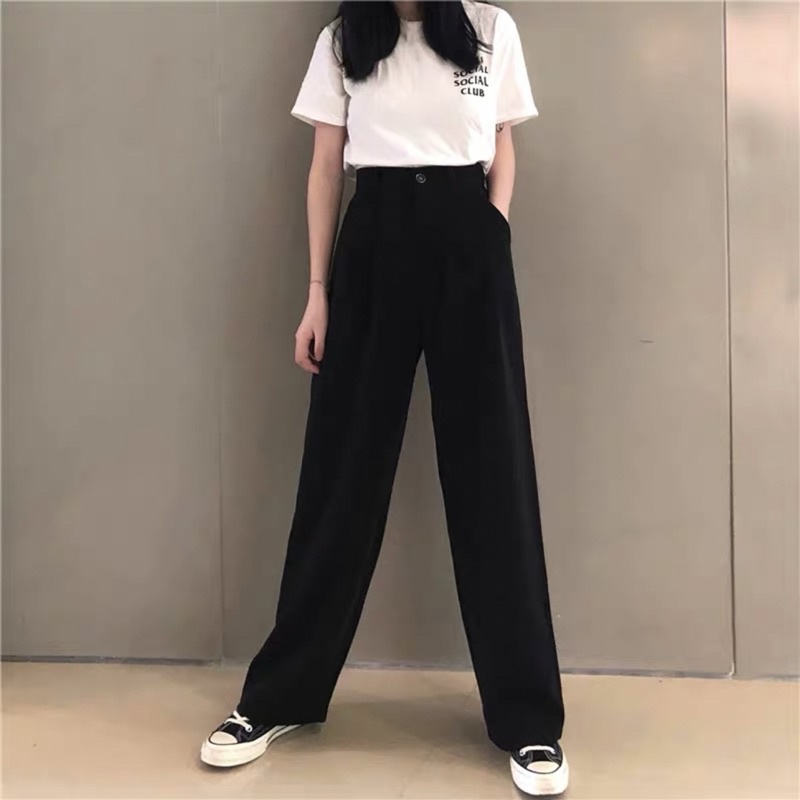 Quần suông dài ống rộng