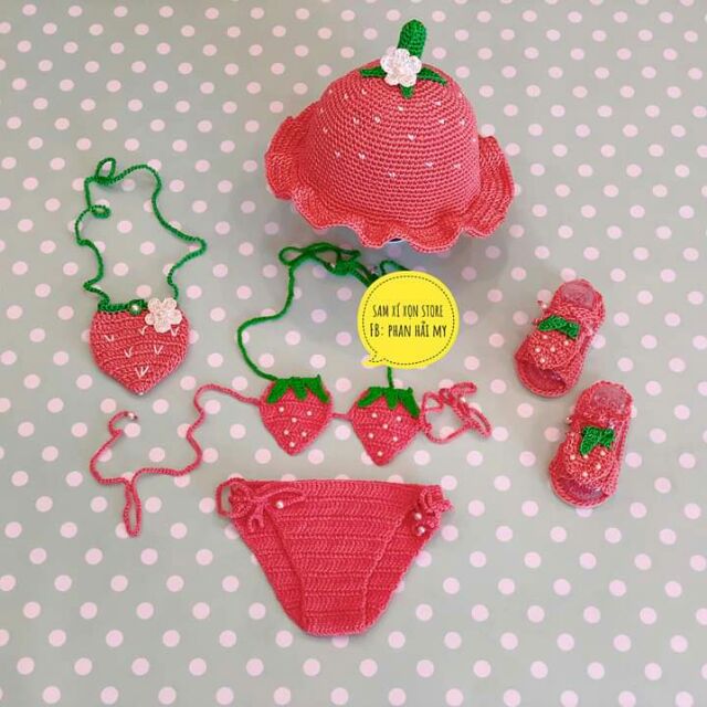Bikini handmade trái dâu | BigBuy360 - bigbuy360.vn