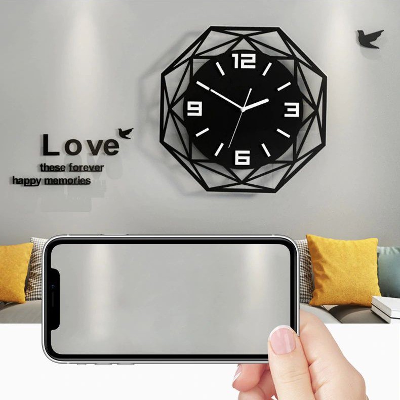 Đồng hồ treo tường trang trí sang trọng và hiện đại CL015🕘 🕘 🕘  - Kích thước: 40x40 cm, 35x35 cm