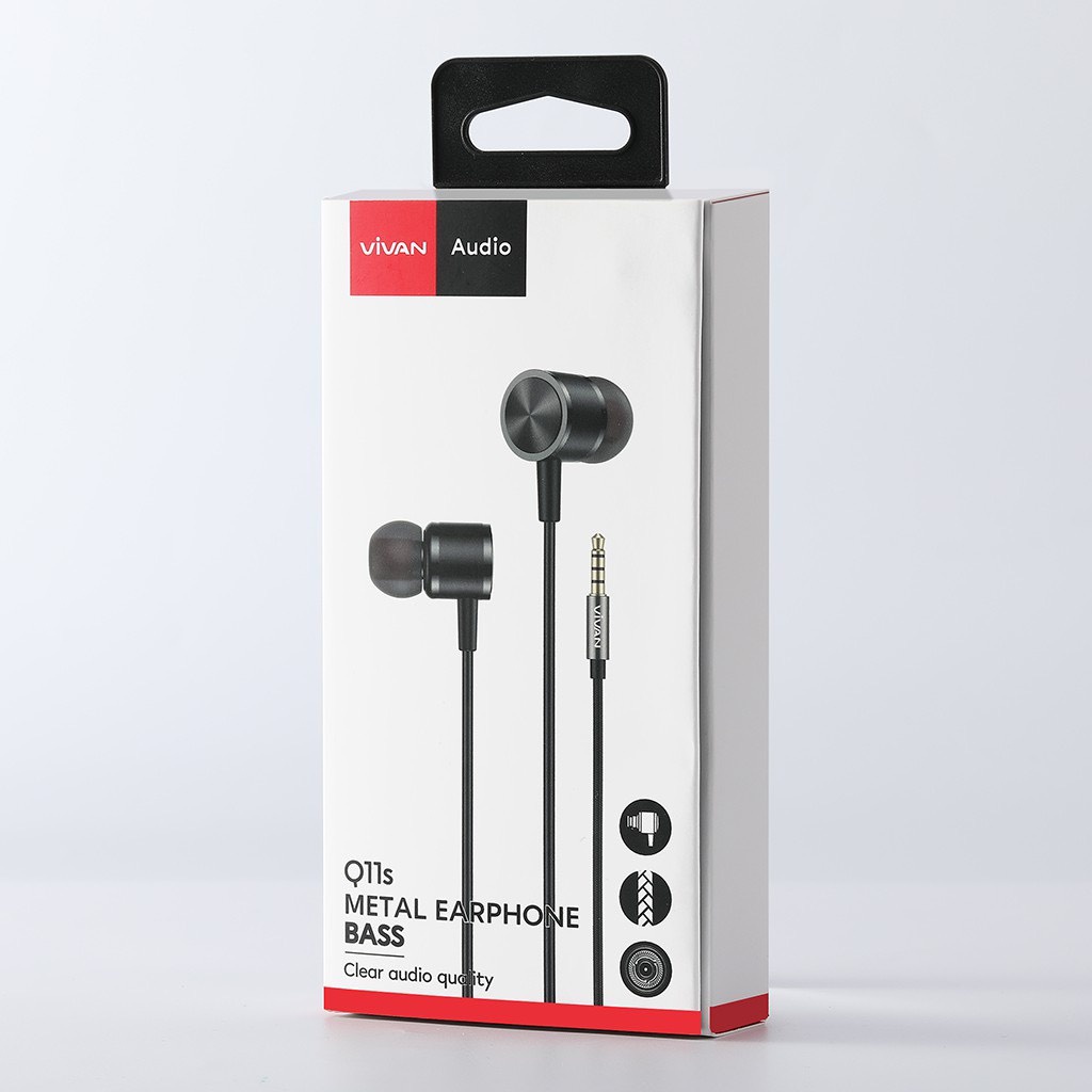 Tai Nghe Nhét Tai - VIVAN Q11S - Âm Thanh HD Cổng Kết Nối 3.5mm Tích Hợp Micro Đàm Thoại