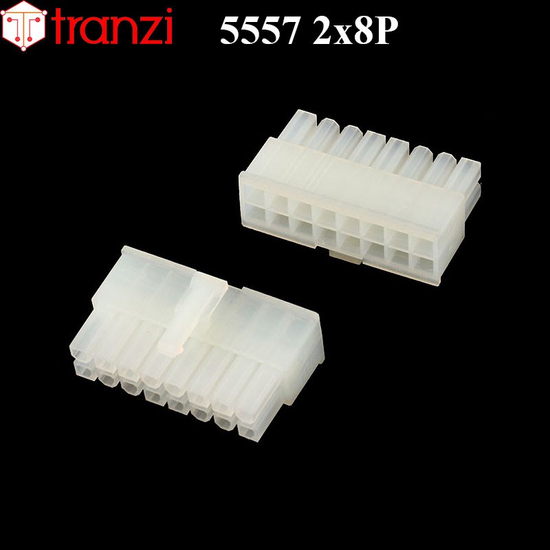 Vỏ header 4.2mm 5557 2x8P 19,8mm trắng - túi 5 cái