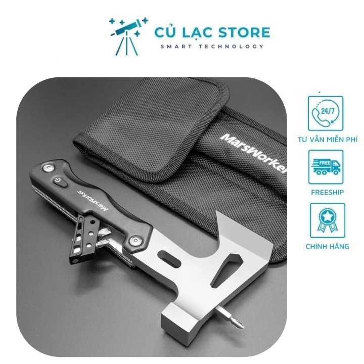 Búa rìu dã ngoại đa năng kết hợp đèn Led