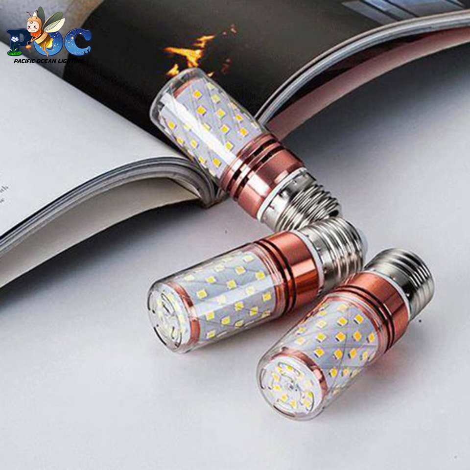 Bóng Đèn LED E14 E27 Công Suất 12W 16W 18W, Bóng Đèn 3 Màu Siêu Sáng AC 220V Bảo Hành 1 Năm POC
