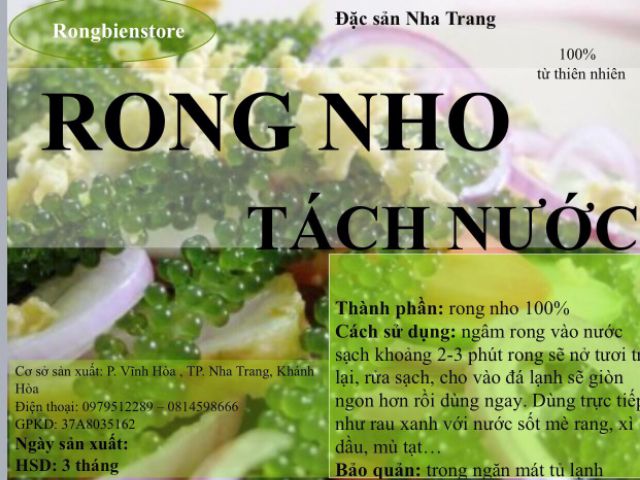 100gr rong nho + Mè Rang Chấm Rong