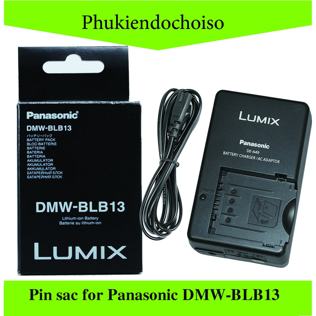 Bộ pin sạc thay thế cho Panasonic DMW-BLB13