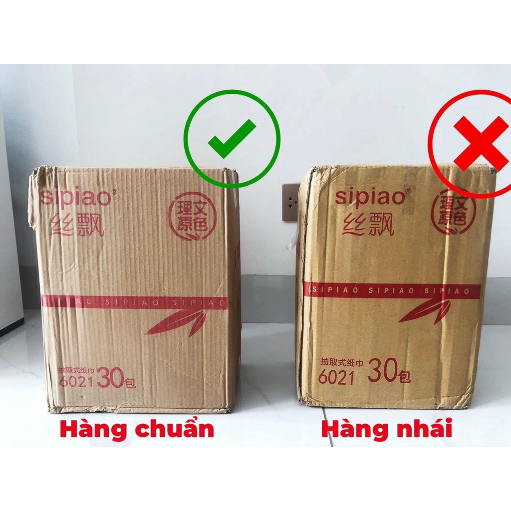 THÙNG 30 GÓI GIẤY ĂN GẤU TRÚC SIPIAO NỘI ĐỊA