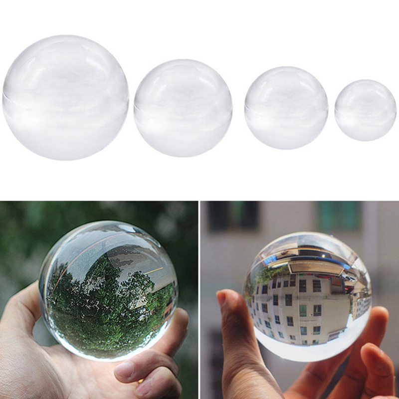 Quả Cầu Pha Lê Thủy Tinh Trong Suốt Nhiều Màu Dùng Làm Đạo Cụ Chụp Ảnh