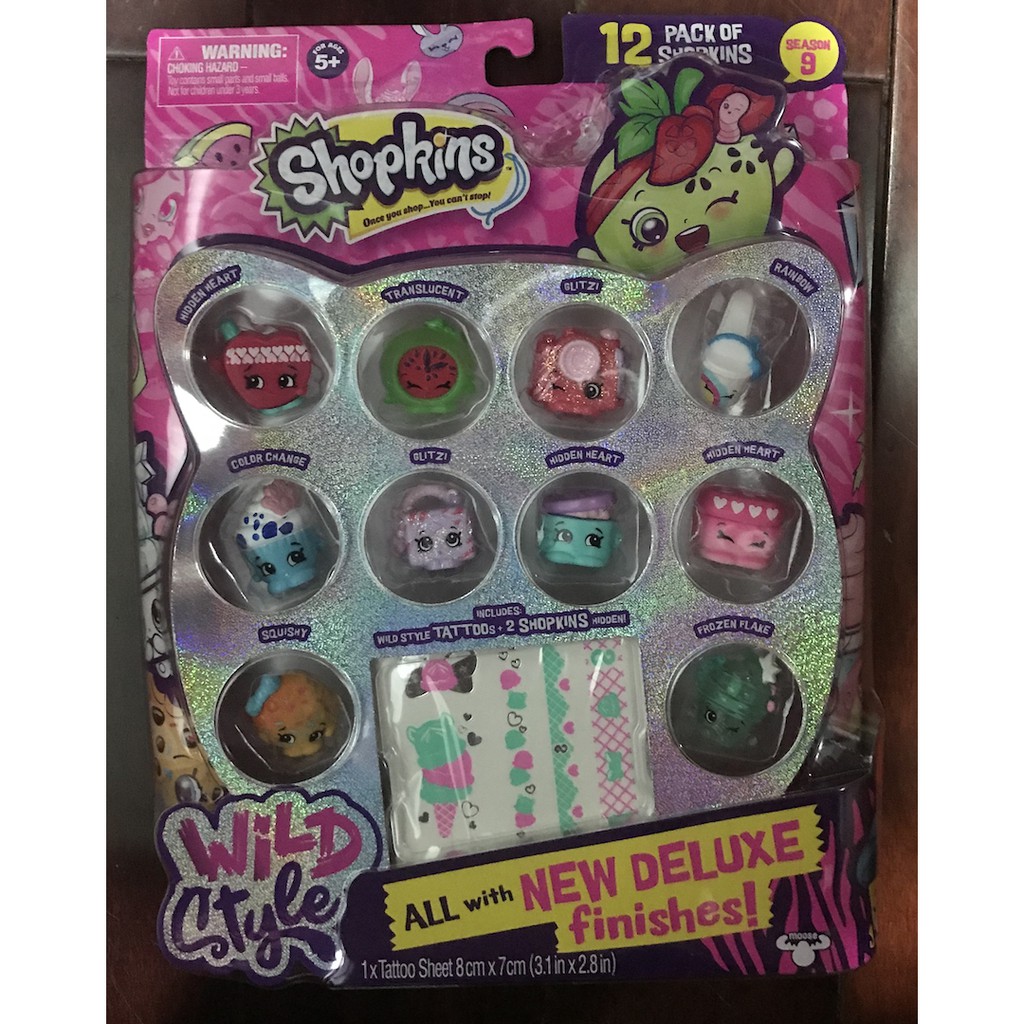 Bộ Đồ Chơi Nổi Loạn Shopkins Season 9 Wild Style 12 pack (Mỹ)