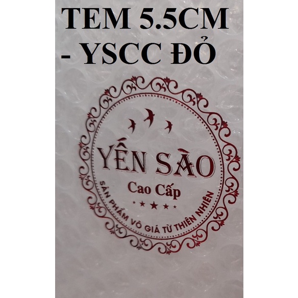 Combo 10 Tem Dán Hộp Ếp Kim Yến Sào Cao Cấp