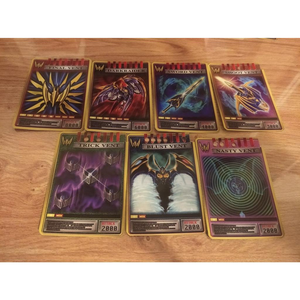 Đồ chơi Advent Cards Set card 7 card Knight Survive In  dx đọc được của series phim Siêu nhân Kamen rider Ryuki