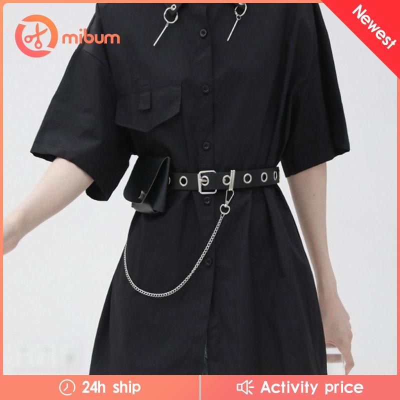 Thắt lưng da kèm túi đeo hông thời trang cho nữ