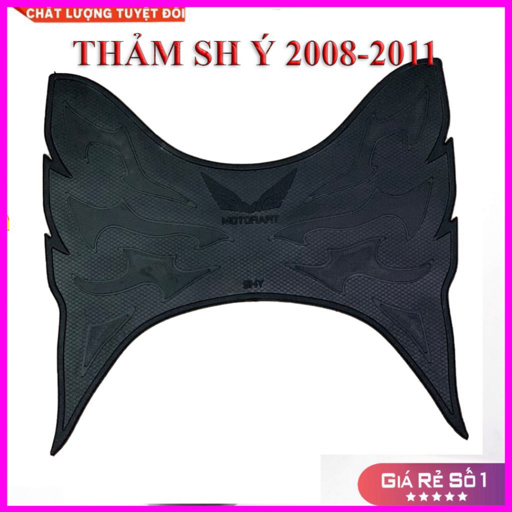 Thảm lót chân Sh 150i nhập Ý, Cao su dẻo cao cấp CÓ HOA VĂN DÀNH CHO XE SH 150 ITALY 2008 2010 2011 để chùi chân