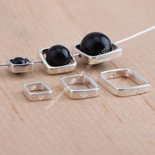 Charm bạc s925 bọc Vuông CH009