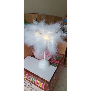 Đèn ngủ để bàn lông vũ