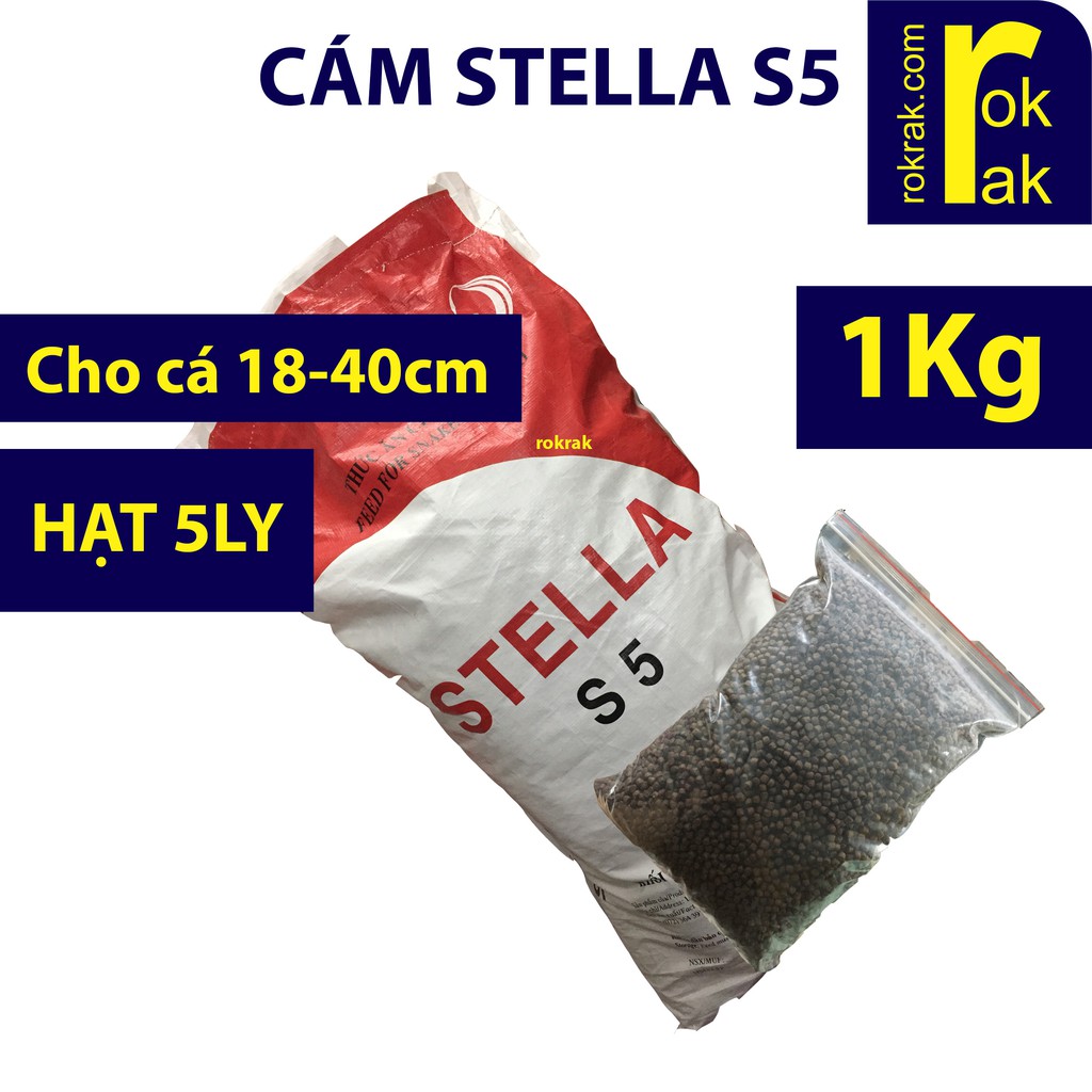 Cám Stella S5 Bao chiết 1Kg Thức ăn cho cá Koi lóc