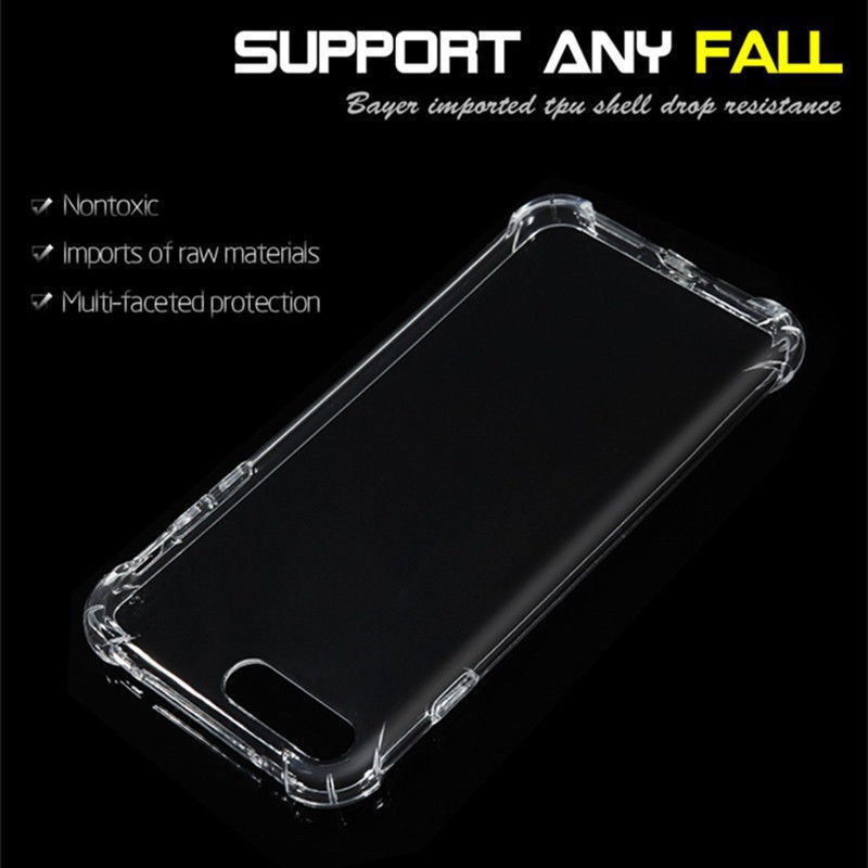 Ốp Lưng Nhựa TPU Trong Suốt Với Khung Chống Sốc Cho X 6s 7 8 Plus