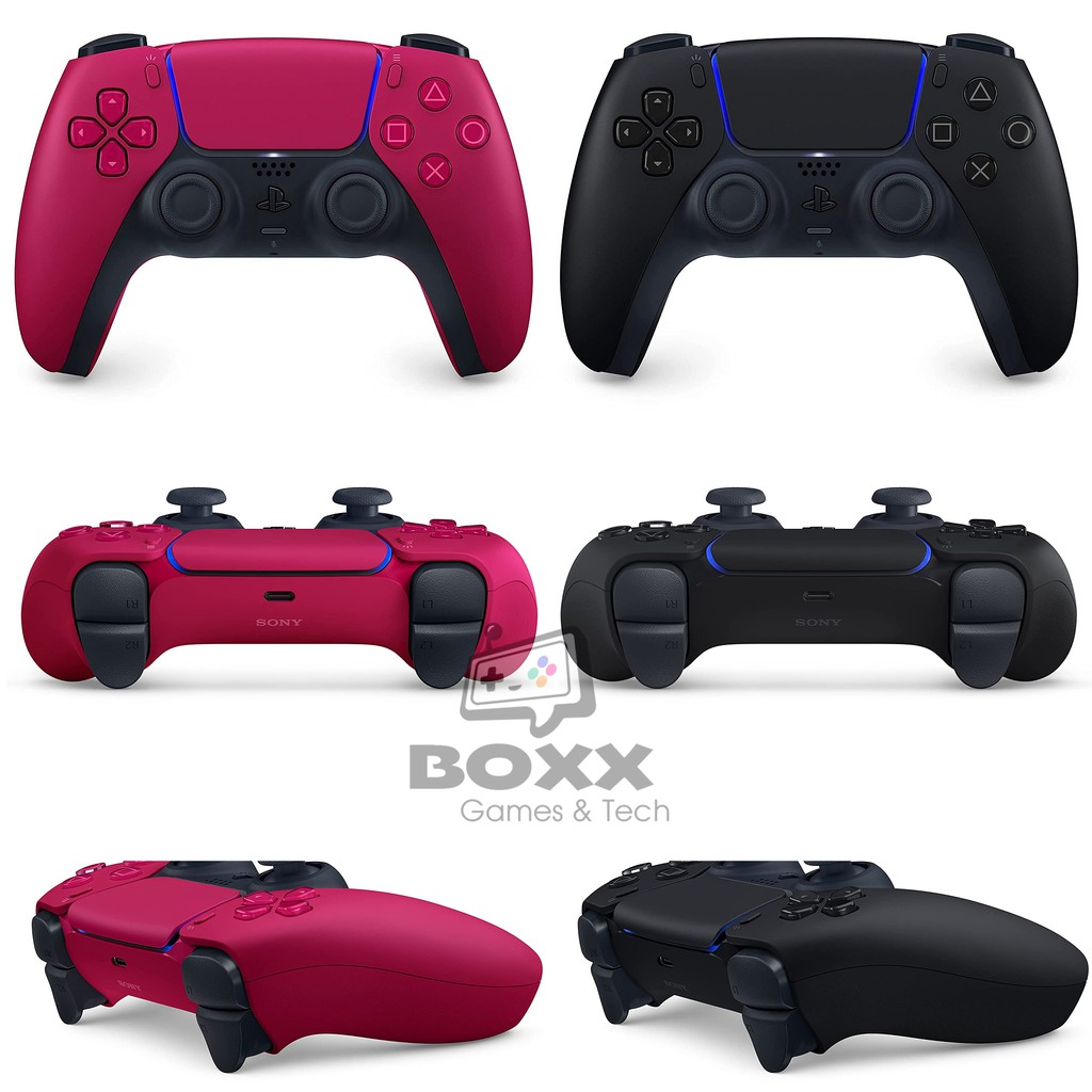 Tay Cầm PS5 DualSense - PlayStation 5, Màu Midnight Black, Cosmic Red