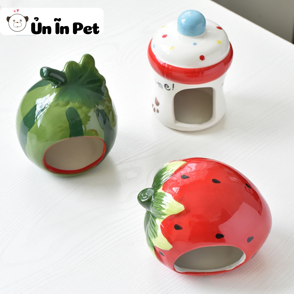 Nhà ngủ sứ hamster, DƯA HẤU siêu mát, dễ thương