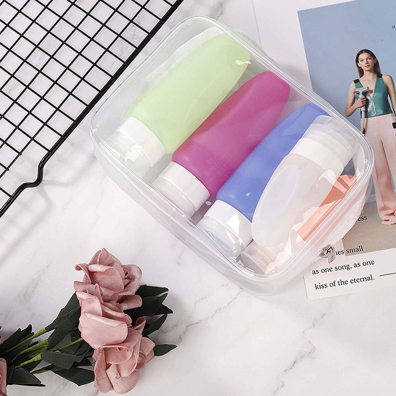 Túi Đựng Mỹ Phẩm Bằng Nhựa Pvc Trong Suốt Khóa Kéo Tiện Dụng