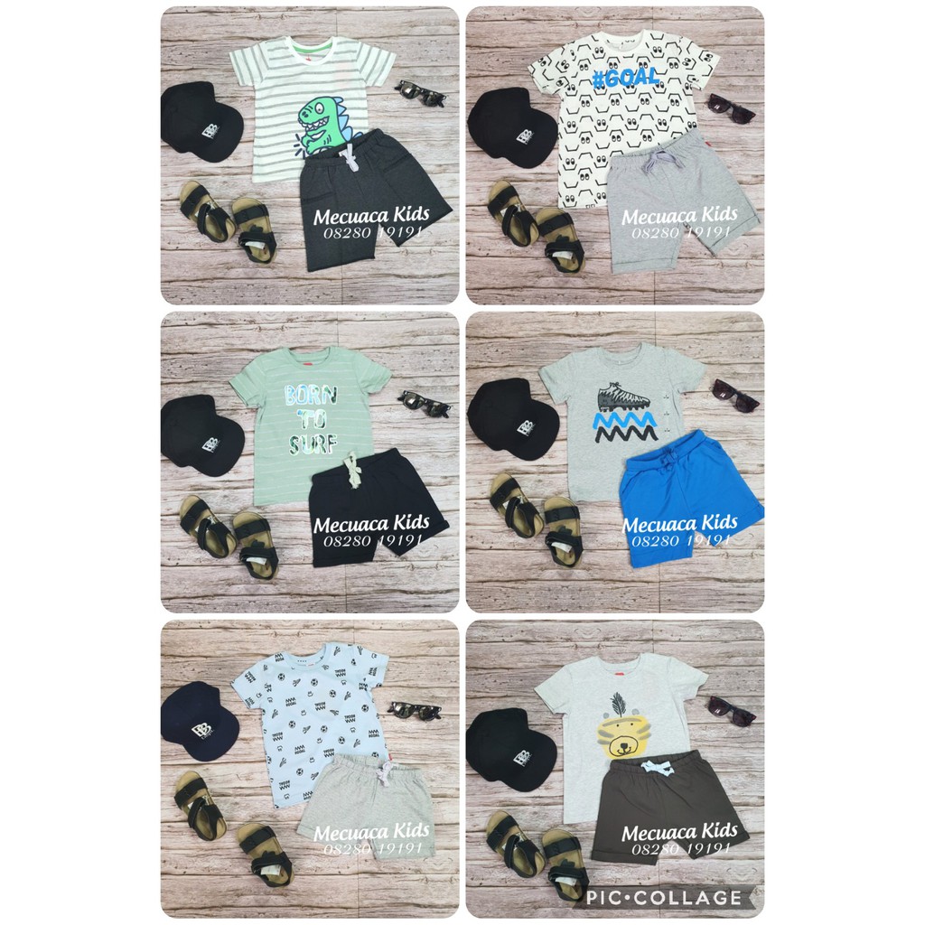 Bộ cotton cộc tay cho bé/bé trai Muji xuất dư xịn