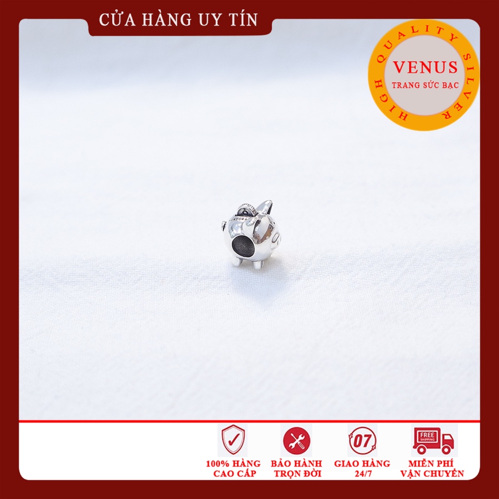 [Charm bạc 925 cao cấp] Charm bạc hình heo đất- Mã sản phẩm VENUSHD