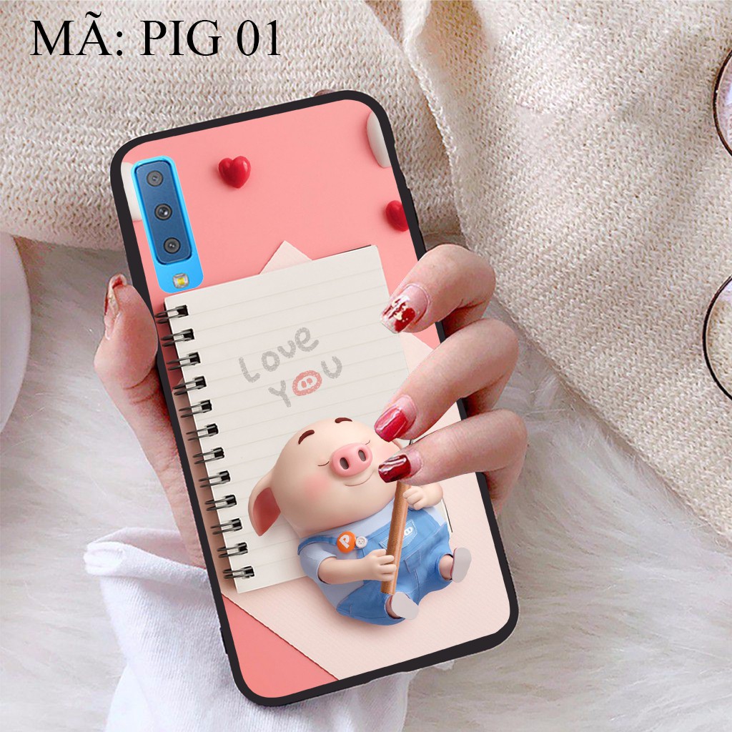 Ốp lưng Samsung A7 2018 viền dẻo TPU BST Lợn Tết