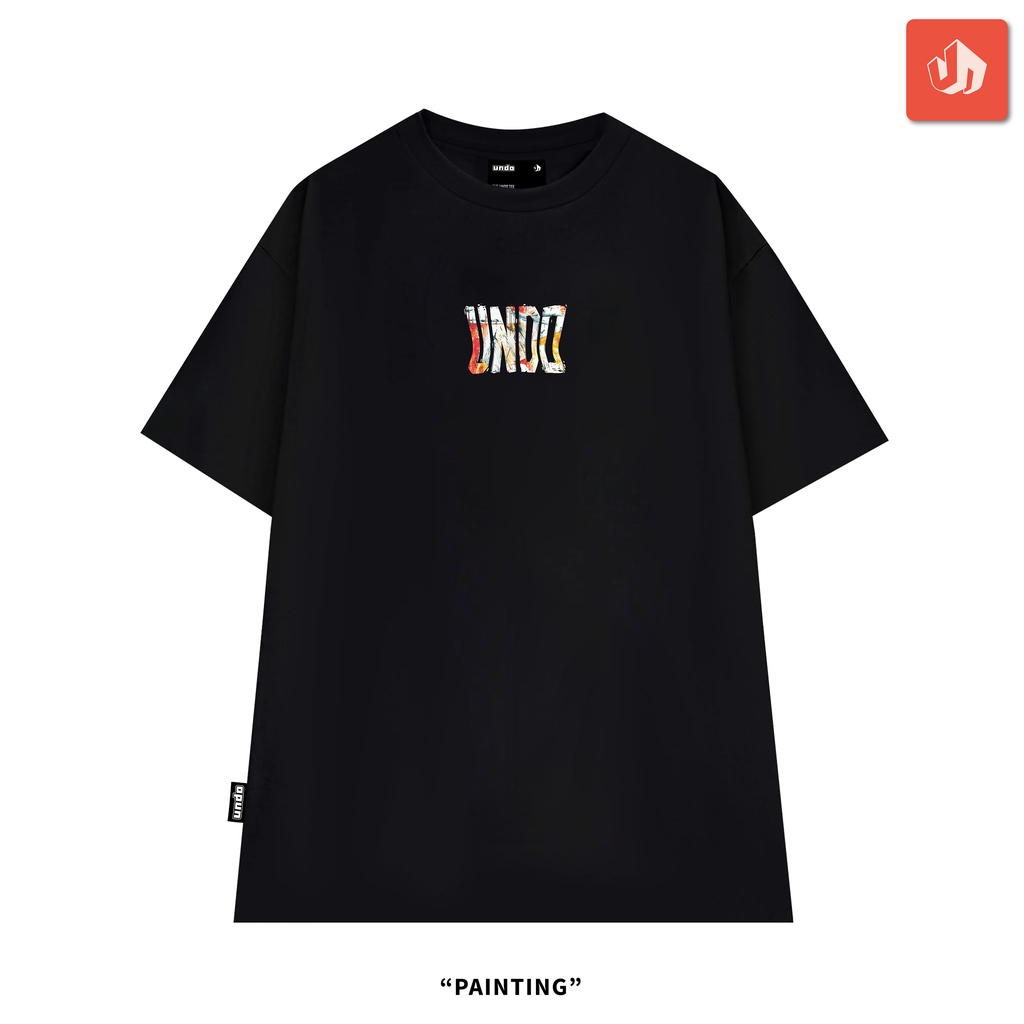 Áo Thun Unisex Undo Painting Màu Đen 100% Cotton - Local Brand Chính Hãng