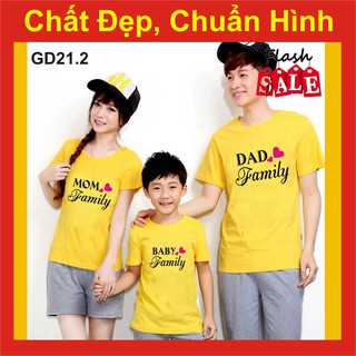 Áo Thun Gia Đình family GD21, bao đổi trả,thun. phông du lịch,đi chơi, thả tim,dad mom baby family