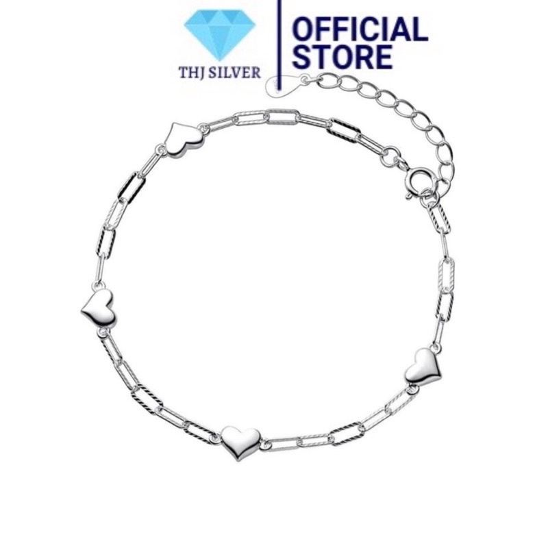 Lắc tim phồng bạc ý sáng đẹp ,nhỏ xinh - THJ SLIVER