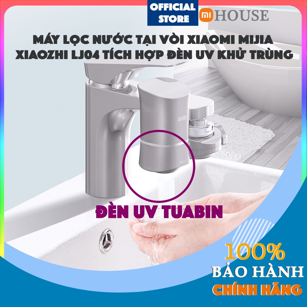 HOẢ TỐC | Máy lọc nước tại vòi Xiaomi Xiaozhi LJ04 - Tuabin đèn UV khử trùng - Chính Hãng 2lít / 1p - MiHouse