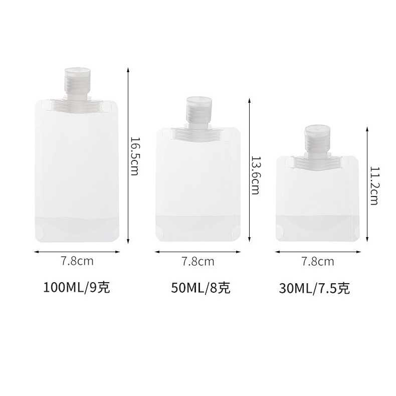 Túi Chiết Mỹ Phẩm Du Lịch, Túi Đựng Dầu Gội/ Sữa Tắm 30ml / 50ml / 100ml