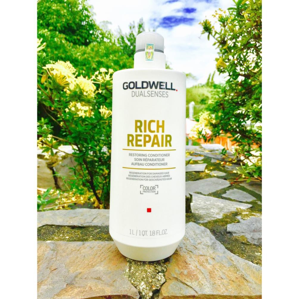 Dầu xả phục hồi tóc siêu mượt Goldwell Rich Repair Conditioner 1000ml