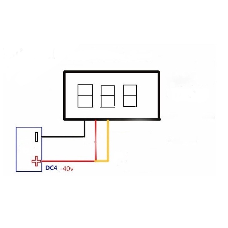 Vôn kế điện tử 0.28 inch kích thước nhỏ gọn với 3 dây DC 0-100V chất lượng cao