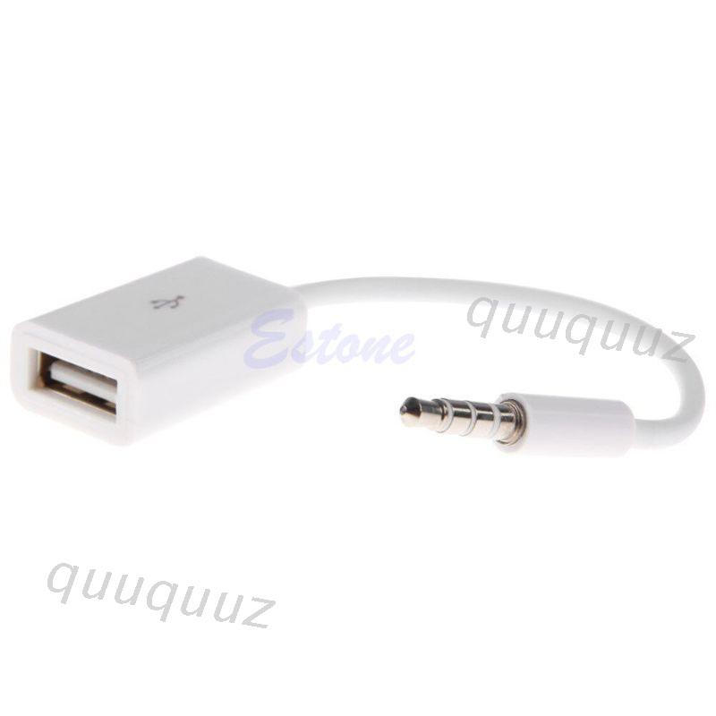 Cáp Chuyển Đổi Aux Sang Usb 2.0 Female Mp3 3.5mm Cho Xe Hơi