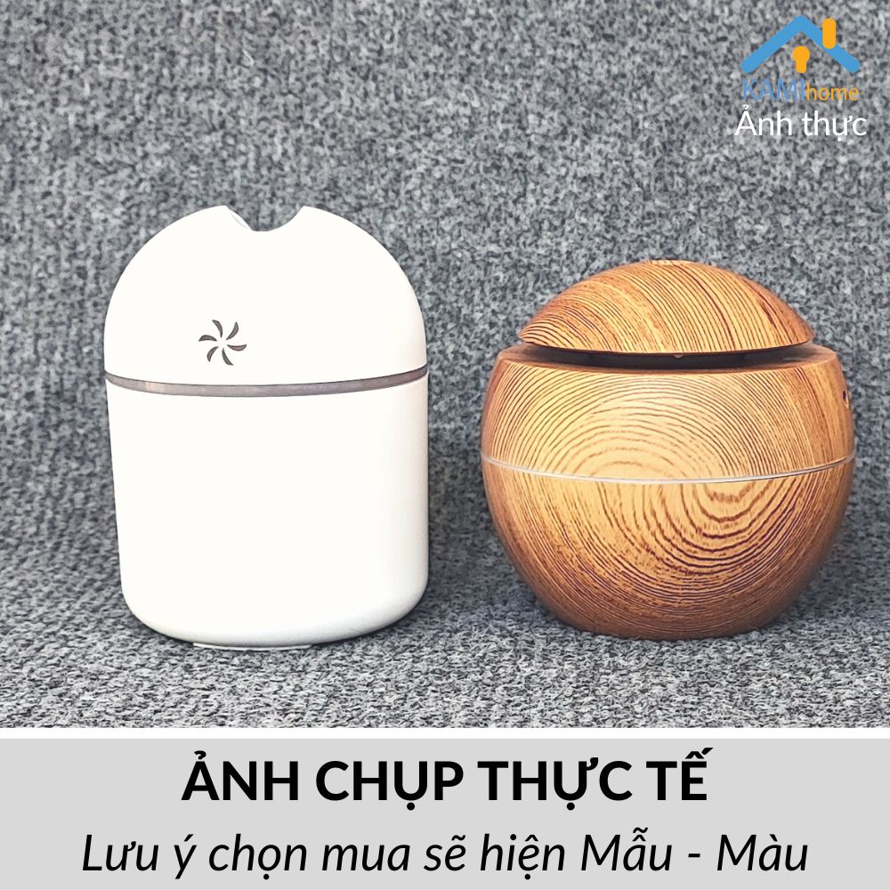 Máy xông tinh dầu mini 200ml kiểu phun sương tạo ẩm phòng ngủ và để bàn KM17006