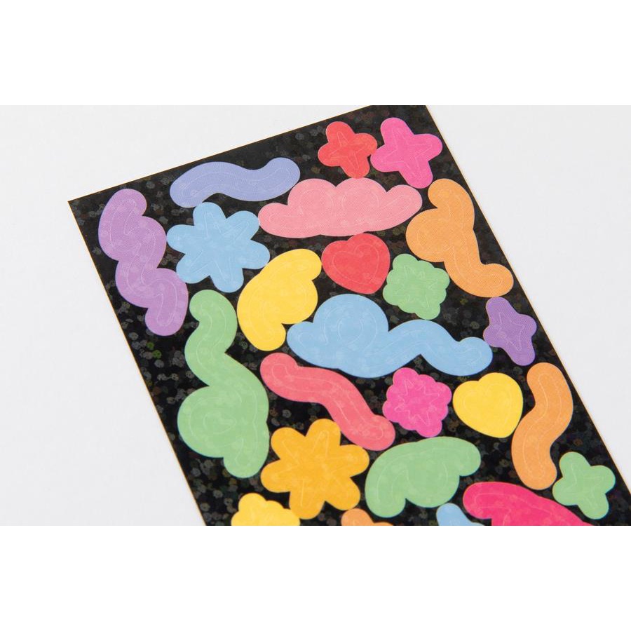Set 2 Tấm Sticker ARTBOX Hàn Quốc Hình Pháo Giấy Nhiều Màu Sắc Nổi Bật