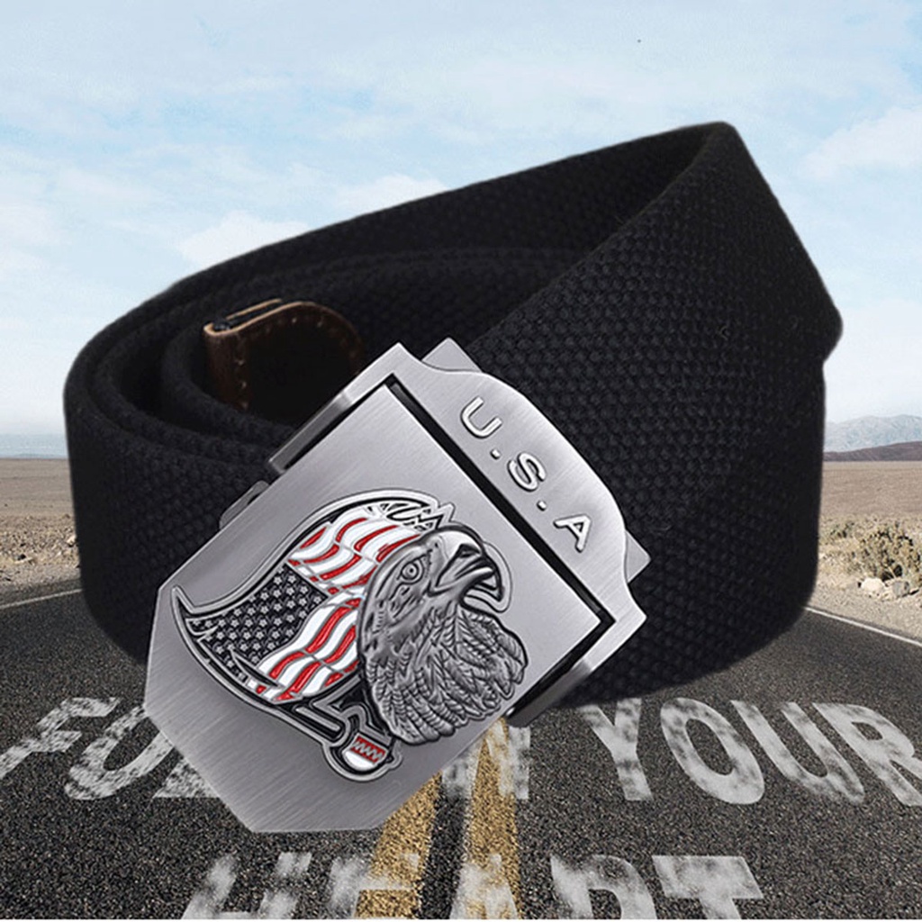 Thắt Lưng Nam Vải Bố Khóa Hợp Kim Thép Không Ghỉ Dây Vải Dù Cao Cấp Dài Bền Màu Trẻ Trung Năng Động.