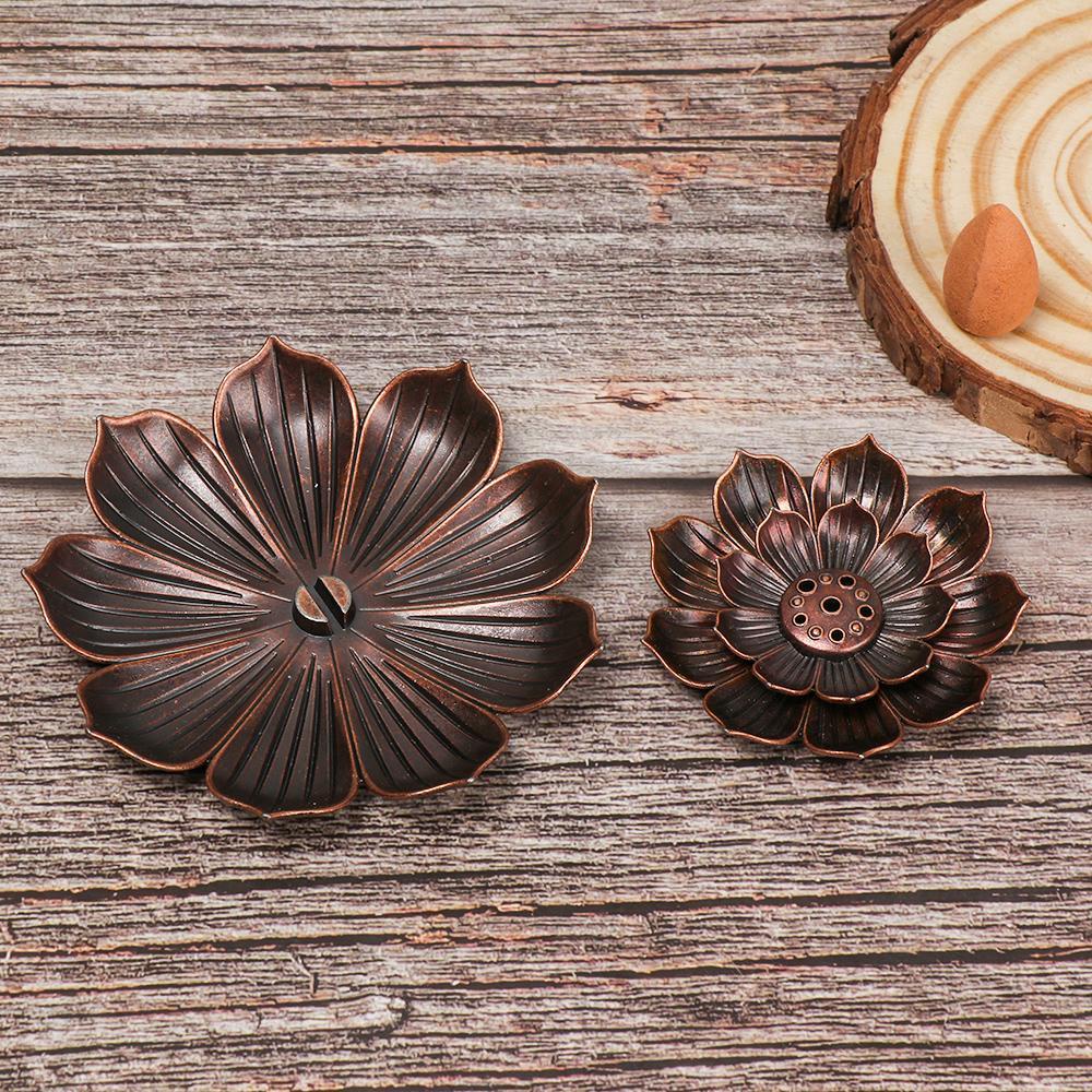 KUNHEV Giá Đỡ Nhang Trầm Hương Thủ Công Hình Hoa Sen Phong Cách Phật Giáo Trung Hoa