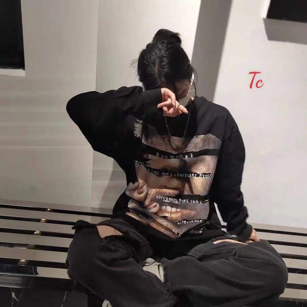 Áo Sweater Nỉ Dài Tay Form Rộng Unisex Họa Tiết In Street Style Siêu Chất | BigBuy360 - bigbuy360.vn