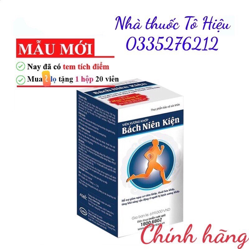 BÁCH NIÊN KIỆN (80 viên) - Giúp giảm viêm khớp, thoái hóa khớp, tăng khả năng vận động ở người bị bệnh