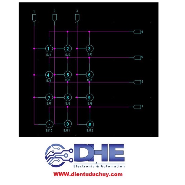 BÀN PHÍM MA TRẬN NHỰA CỨNG 12 PHÍM, 16 PHÍM - KÍCH THƯỚC 3x4, 4x4