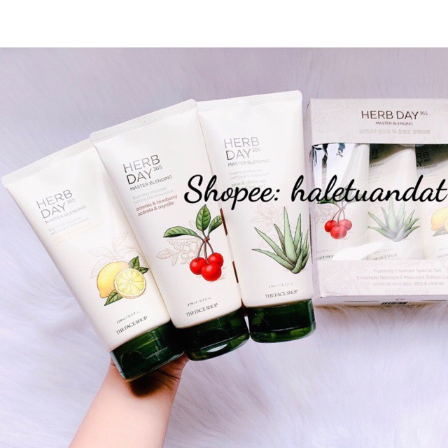 Sữa Rửa Mặt Tạo Bọt Herb Day 365 Master Blending Foaming Cleanser The Face Shop 170ml