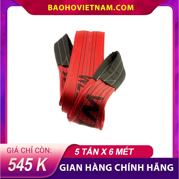 [SALE SỐC] Dây cáp vải cẩu hàng loại 5 tấn dài 6 mét nhập khẩu chính hãng chuyển dùng trong công nghiệp, xây dựng,...