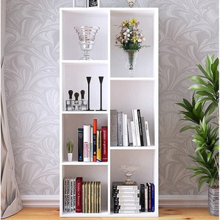 Kệ sách đứng chia 7 ngăn HT1080 Trắng