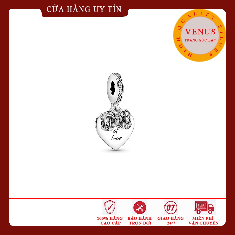 Charm treo tim nơ- Mã sản phẩm VENUS233