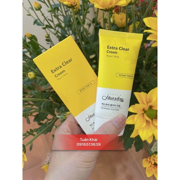 Kem nám dưỡng trắng da extra clear cream Huesday